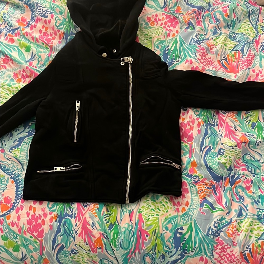 All Saints Black Hooded Jacket